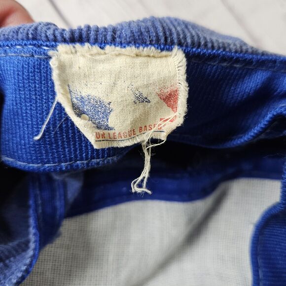 Vintage Texas Rangers Patch Corduroy Snapback Hat Faded Distressed Made In USA - Picture 10 of 14